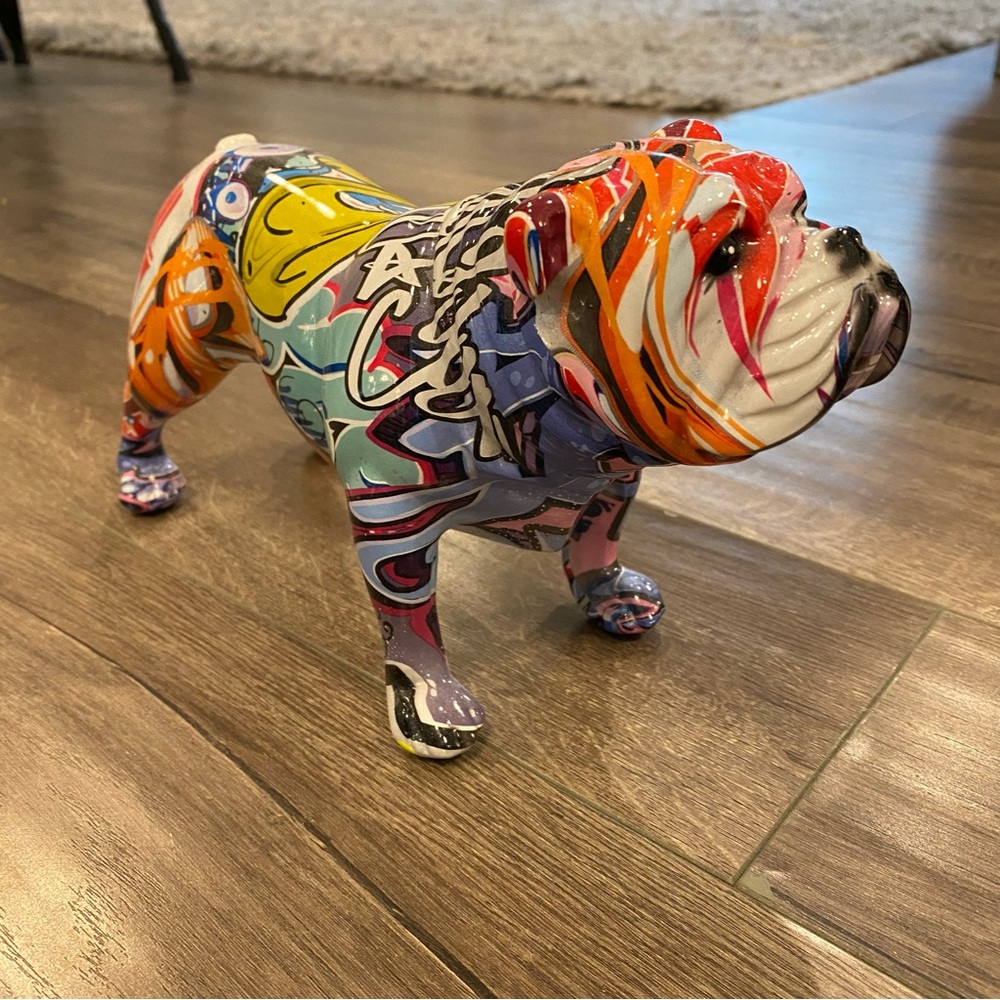 Colorful Bulldog Figurine